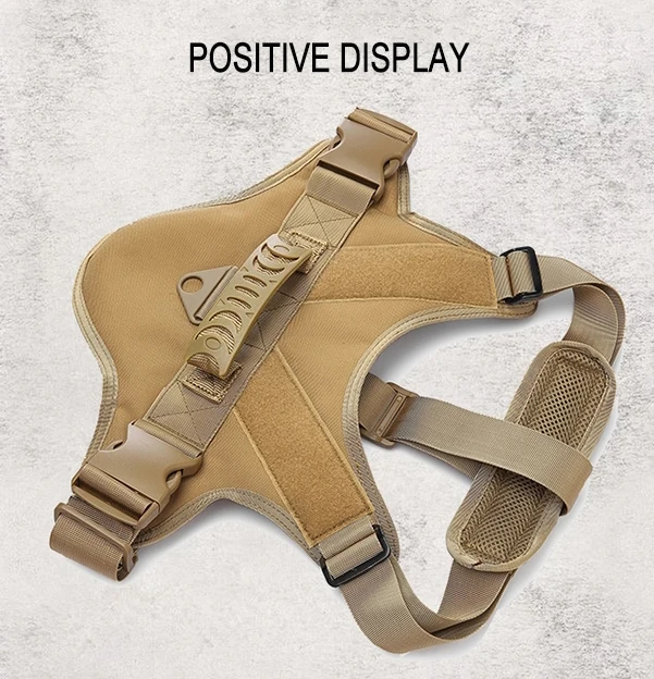 1000D Vest Molle Dog Vest Training Hunting Quick Release Service Outdoor Dog Vest Tactical Nylon Dog Harness Set - Image 5