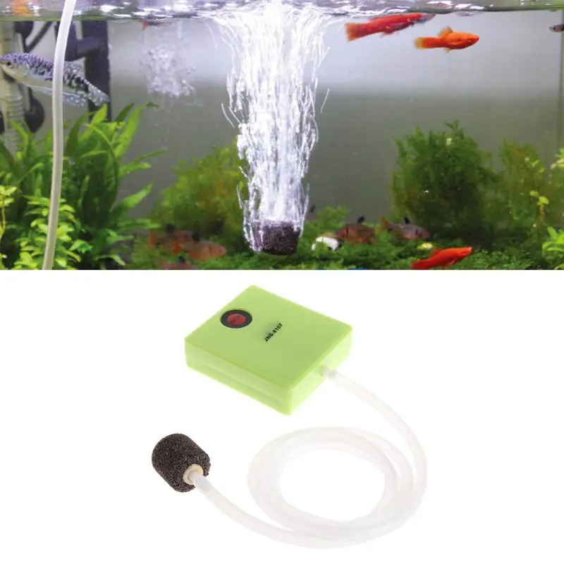 New Aquarium Dry Battery Operated Fish Tank Air Pump Aerator Oxygen With Air Stone, Practical Aquarium Fish Tank Supplies, Aqua - Image 2