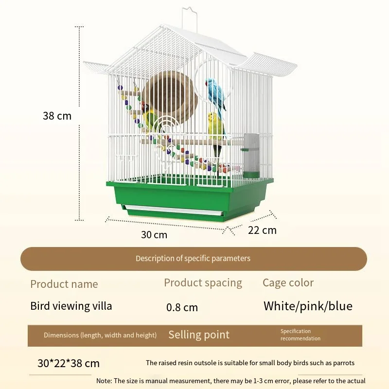 Bird Cage Domestic Small Parrot Bird Cage Peony Budgie Cage - Image 2