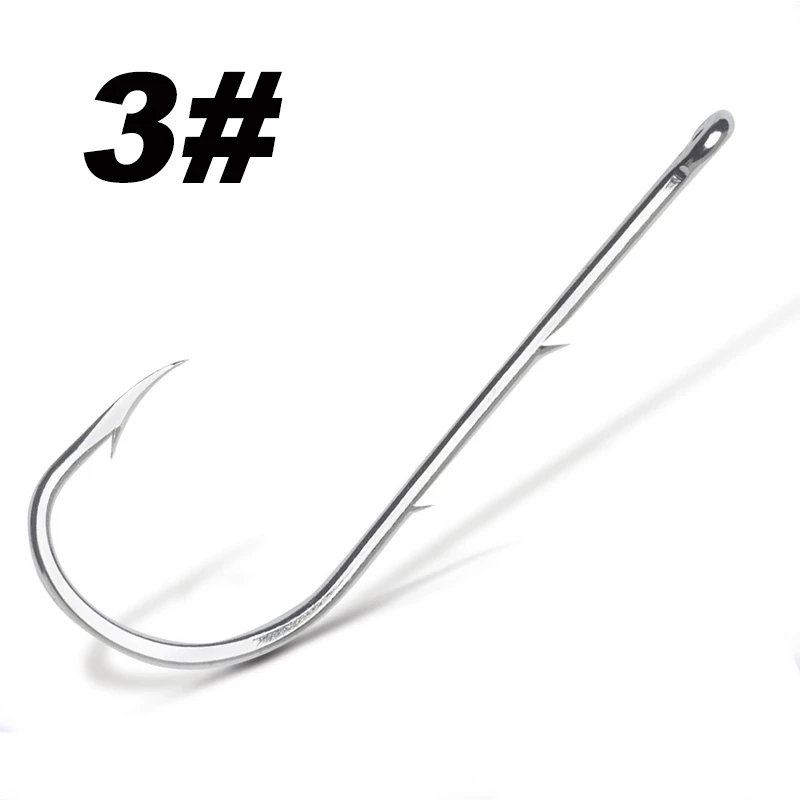 50pcs/lot Long Shank Fishing Hook For Fishing Live Bait With Double Bait Keeper Barbs High Carbon Steel With Anti-rust Fishhooks - Image 11