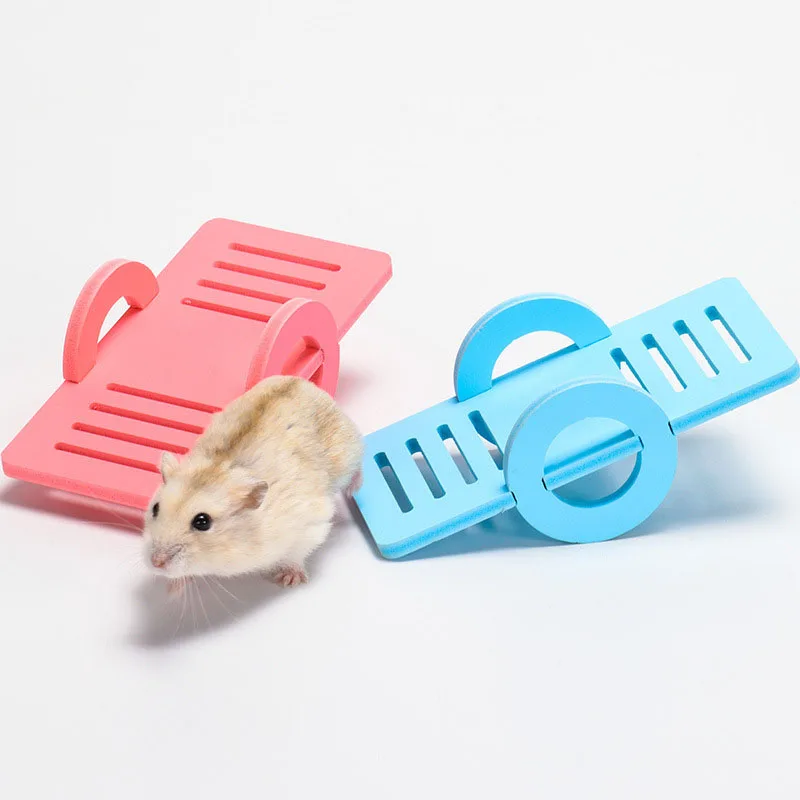 Hamster Toy Wooden Bridge Swing Seesaw Pet Supplies Rat Hamster Mouse Small Animal Wooden Toys Pet Cage Accessories - Image 4