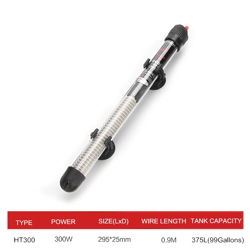 110v-220v Adjustable Temperature Thermostat Heater Rod 25W/ 50W/ 100W/ 200W/ 300W Submersible Aquarium Fish Tank Water Heat - Image 7