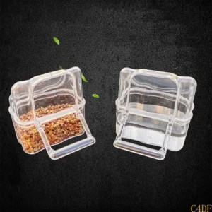 Bird Feeder for Budgerigar Canary Parrot Finches Parakeet Food Container Food Grade Plastic Easy to Install Durable