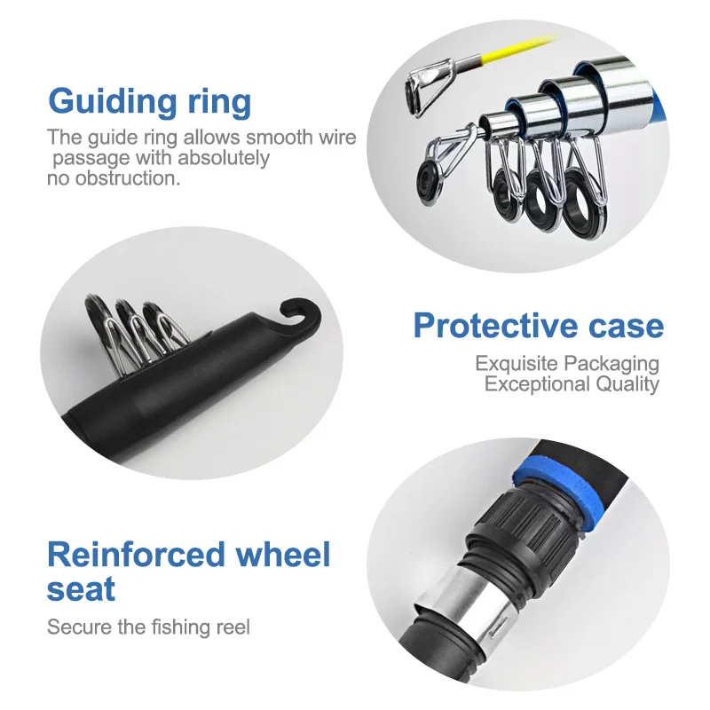 Fishing Pole Set Full Kits With Telescopic Fishing Rod And Spinning Reel Baits Hooks Travel Pole Set - Image 3