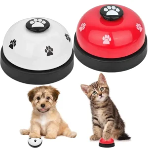 Pet Toys Bell for Dogs Cat Training Interactive Toy Called Dinner Small Bells Footprint Ring Trainer Feeding Reminder For Teddy