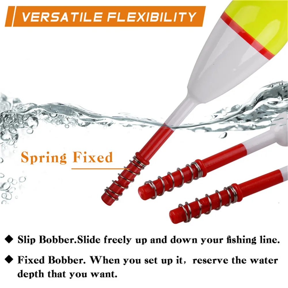 4PCS Fishing Floats Slip Bobbers Balsa Wood Floats Spring Bobbers with Oval Slip Bobbers for Crappie Panfish Walleyes Fishing - Image 4