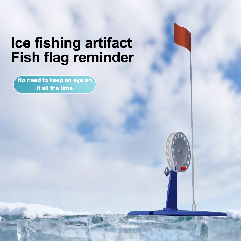 Tough Winter Ice Fishing Rod Tip Up with Handy Flag; Portable Ice Fishing Trappings 1 Set - Image 3