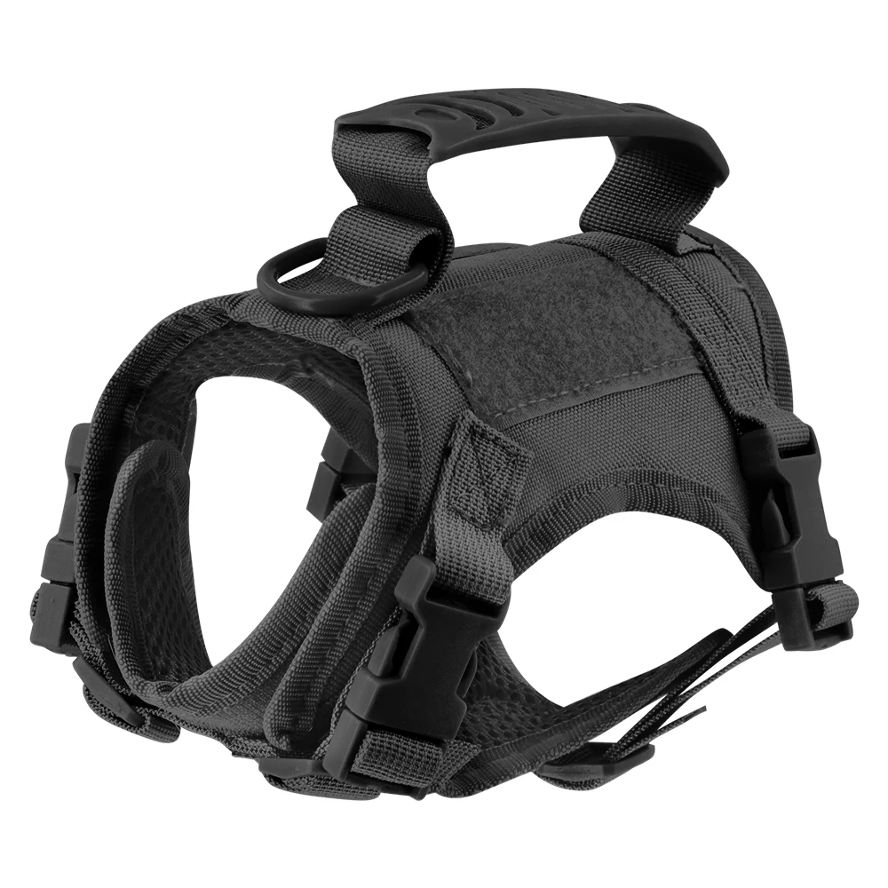 Tactical Puppy Harness Leash For Small Dogs Cats Adjustable Kitten Vest For Military Service Dog Working Training Walking - Image 9