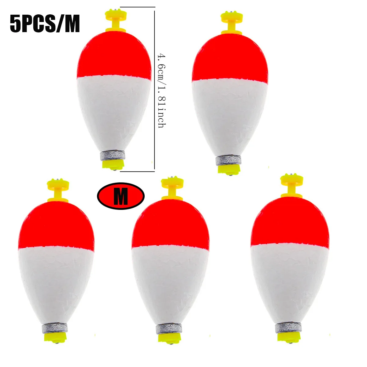 Fishing Bobbers Floats Set Foam Snap on Float Weighted Bobbers Fishing Push Button Snap-on Bobbers Spring Oval Assortment - Image 10