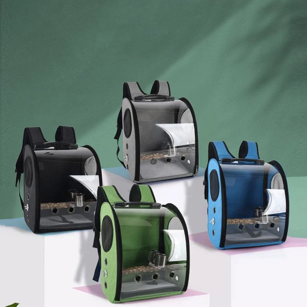 Pet Bird Cage House Parrot Carrier with Feeders Bird Large Space Travel Bag Breathable Portable Bird Cage Accessories - Image 6