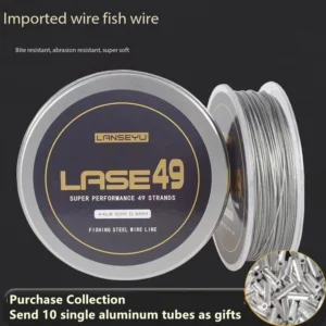 50M Fishing Line, Sea Fishing Coated Stainless Steel Wire, Anti Bite, Wear-Resistant Strong Tensile Strength, 0.6mm-0.8mm