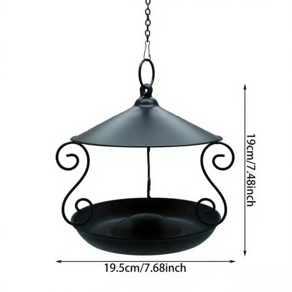 Pet Feeding Supplies Iron Bird Feeder Rainproof Hanging Bird Food Dispenser Windproof Multi-purpose Bird Water Bowl Courtyard - Image 6