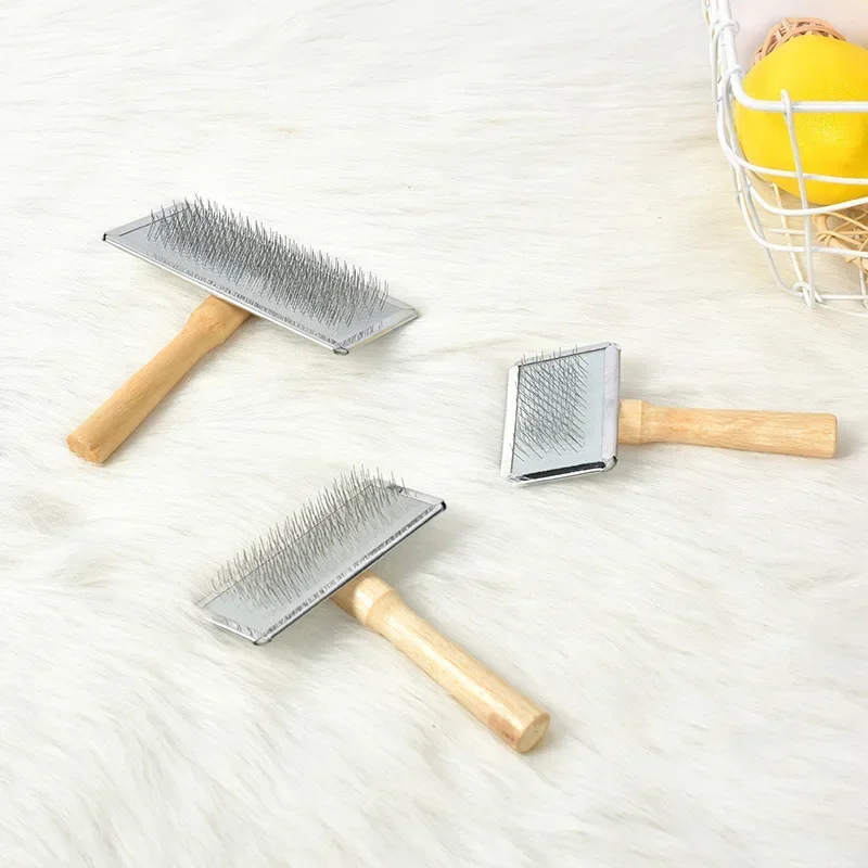 Pet Cat and Dog Grooming Supplies: Hair Remover Brush, Wood Combs, Flea Comb for Shedding - Image 4