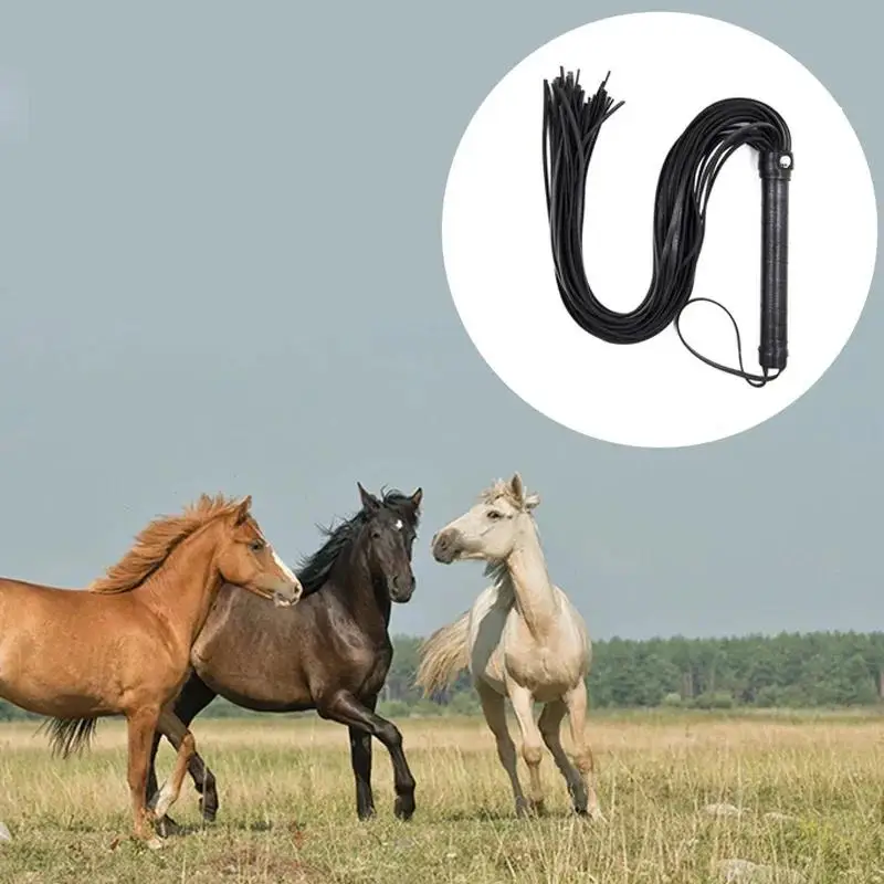 New Horsewhip Riding Sports Equipment Anti Slippery PU Leather Handle Horse Whip Racing Equestrian Tool - Image 6