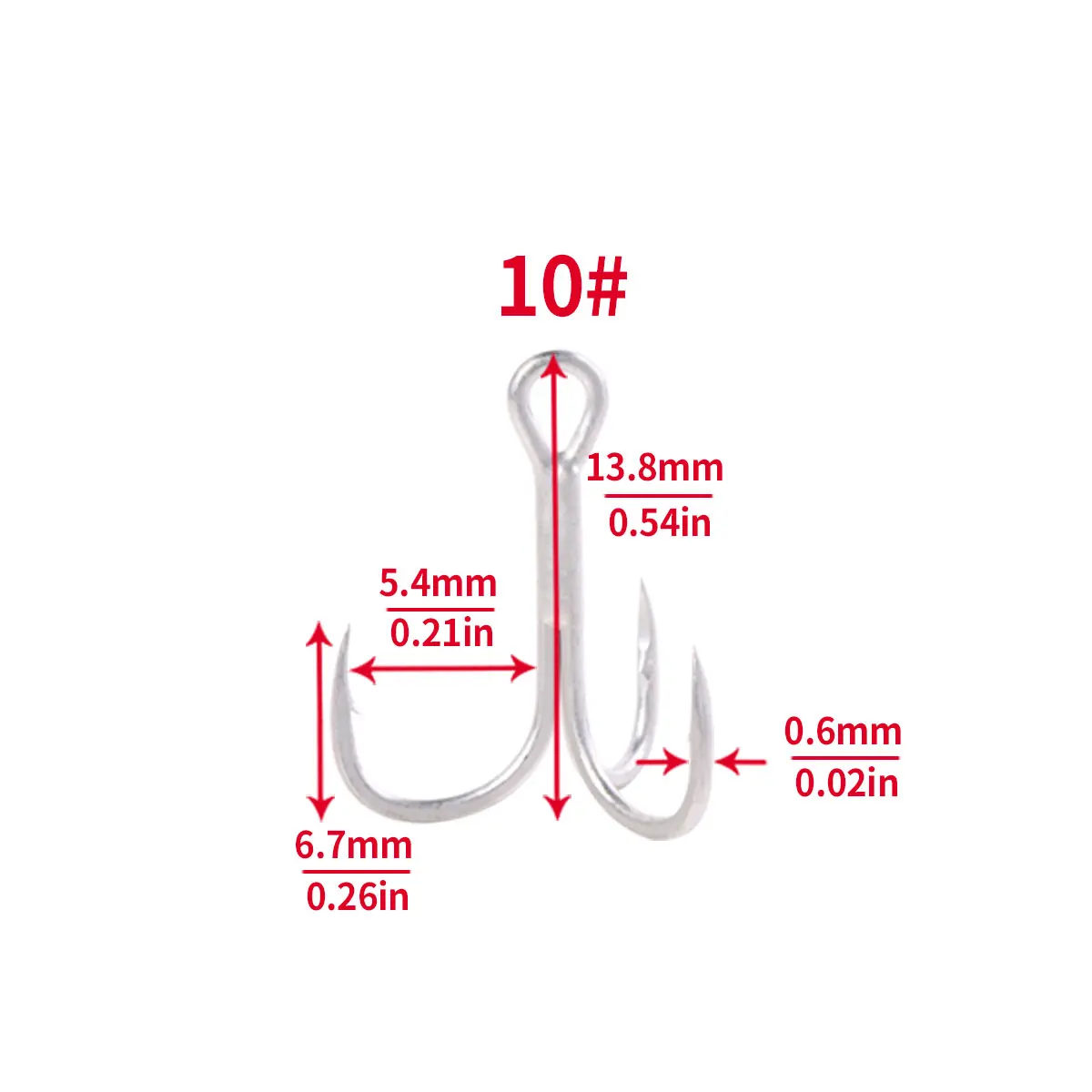 20pcs 4# 6# 8# 10#2# Fishing Hook High Carbon Steel Treble Hooks Bent Triple Fishhooks Set Anchor Hooks For Sea Fishing - Image 6