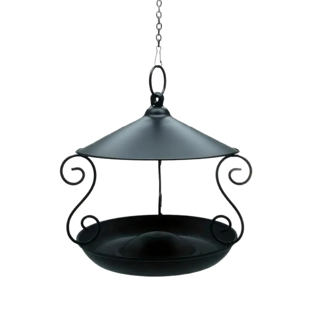 Iron Bird Feeder Windproof Rainproof Bird Food Dispenser Hanging Multi-purpose Bird Feeding Tray Hummingbird - Image 7
