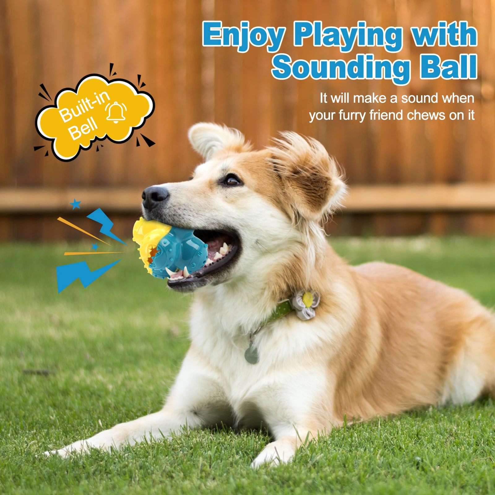 Dog Chewing Toys Dog Grinding Toys Dog Voice Toys Teeth Cleaning Ball Interactive Training Anti Bite Rubber Toys Pet Products - Image 3