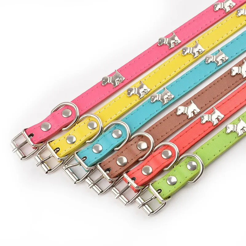 Dog Collars Solid 10 Colors Size Adjustable Suitable for Medium and Small Pets Blue Teddy Red Chihuahua Cat Necklace Puppy Scarf - Image 2