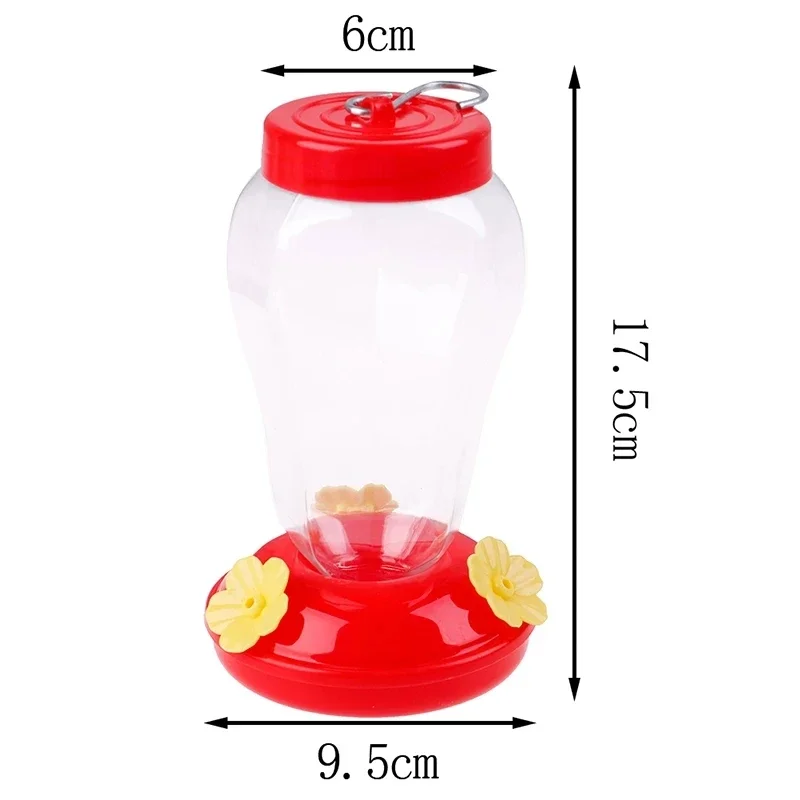 480ML Plastic Bird Water Feeder Bottle Hanging Hummingbird Feeder Garden Outdoor Plastic Flower Iron Hook Pet Bird Supplies - Image 3