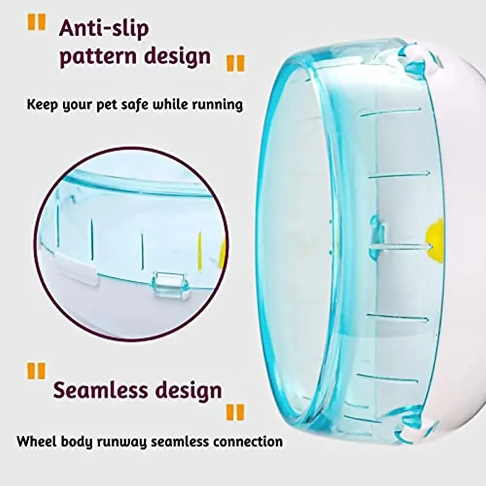 Hamster Running Disc Toy Sport Running Silent Transparent Small Pet Rotatory Jogging Wheel Wheel Toys pet Hamster Cage Supplies - Image 4