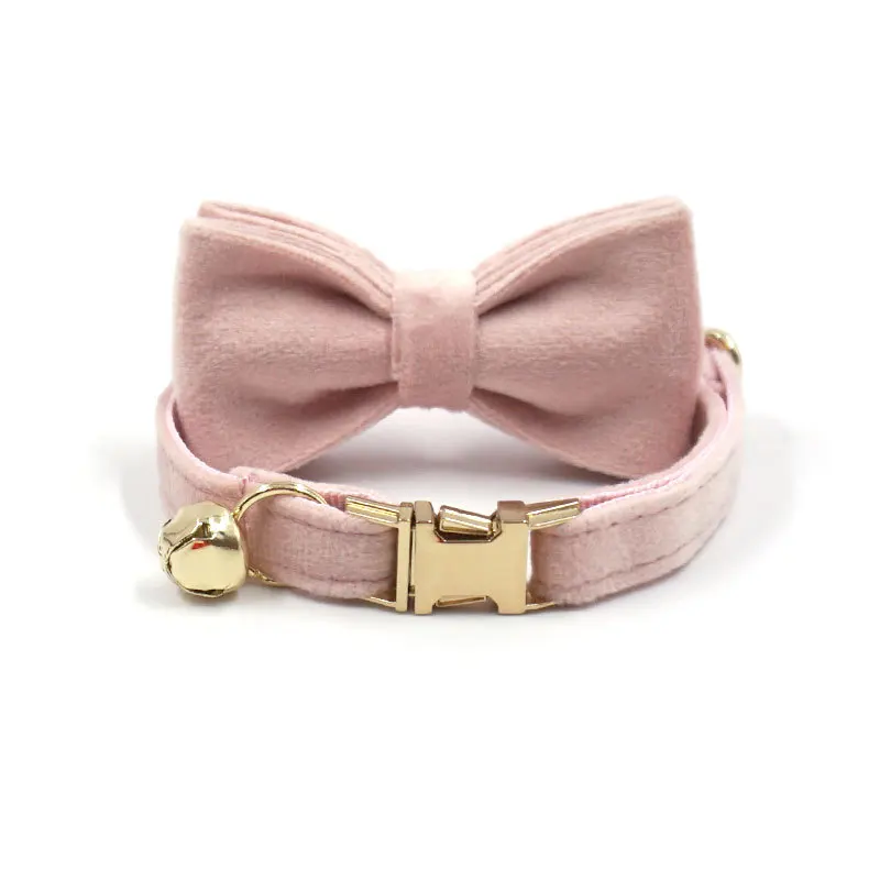 Cat Dog Collars Decorate Bow Around Neck Solid Color Puppy Chihuahua Collars Adjustable Safety Buckle Bow Tie Pets Accessories - Image 2