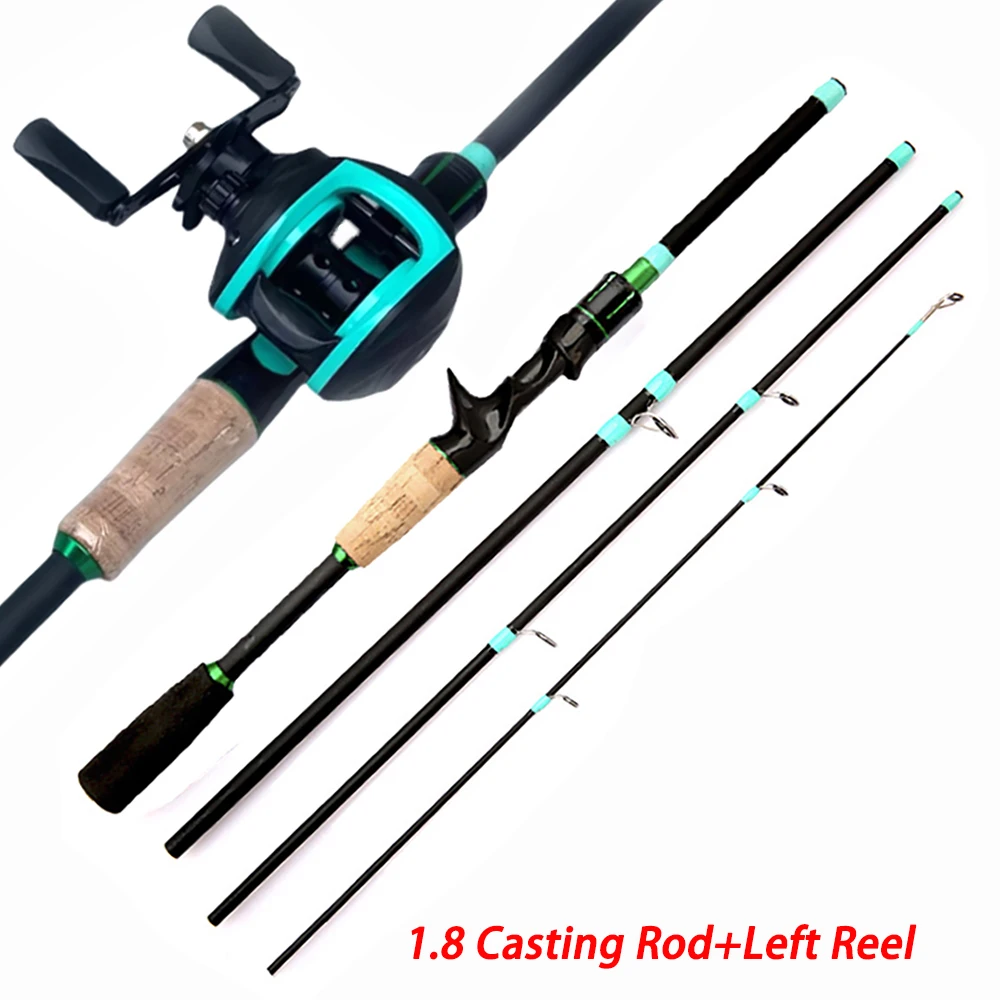 Fishing Rod Reels Combo 4/5Sections ML Action 3.5g-14g Ultralight Trave Rod With Baitcasting Reel Kit Carp Fishing Pesca1.8/2.1m - Image 7
