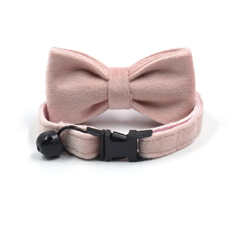 Cat Dog Collars Decorate Bow Around Neck Solid Color Puppy Chihuahua Collars Adjustable Safety Buckle Bow Tie Pets Accessories - Image 3