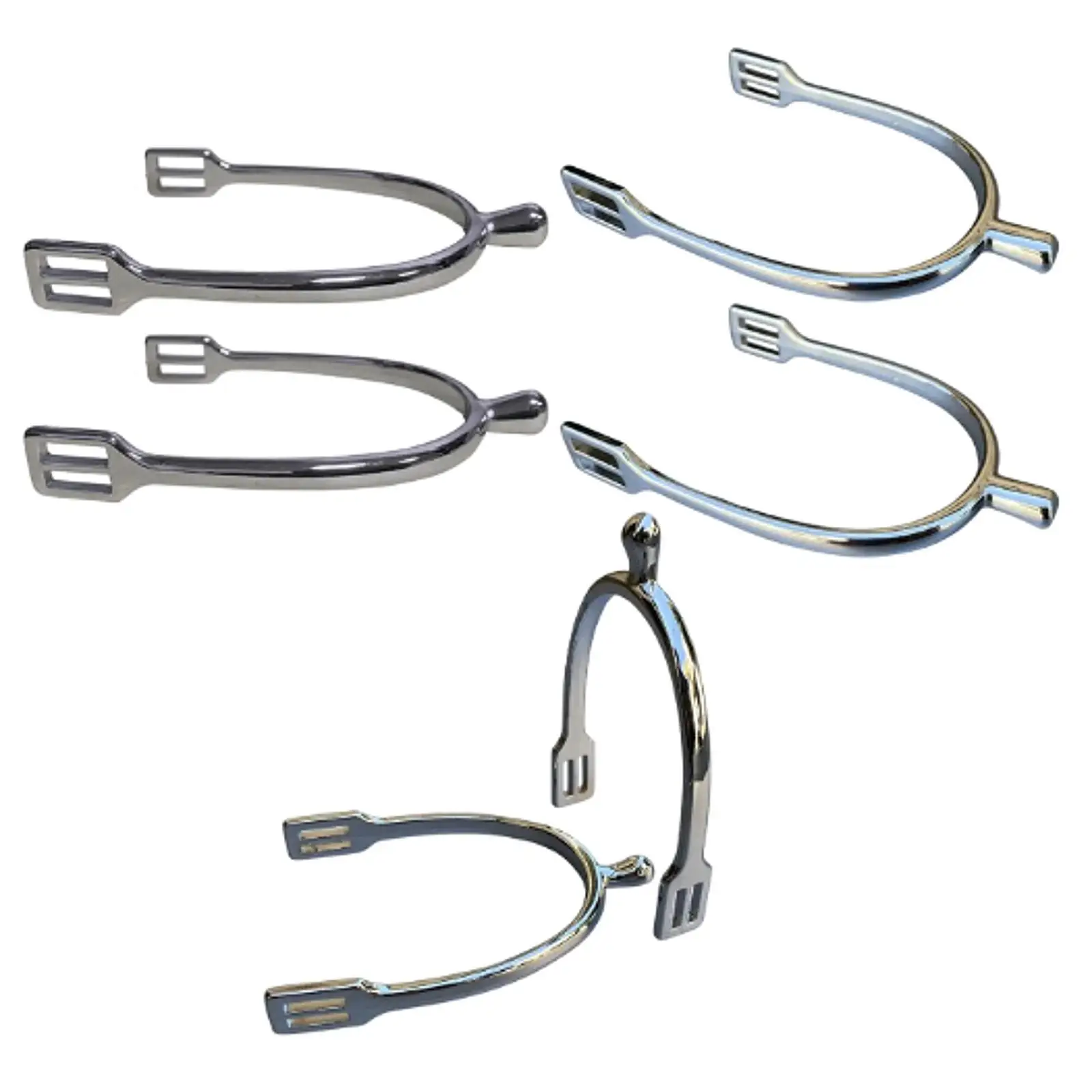 2x Horse Spurs Professional Sturdy Portable Practical Equestrian Equipment Equestrian Training Spurs Zinc Alloy for Women/Kids