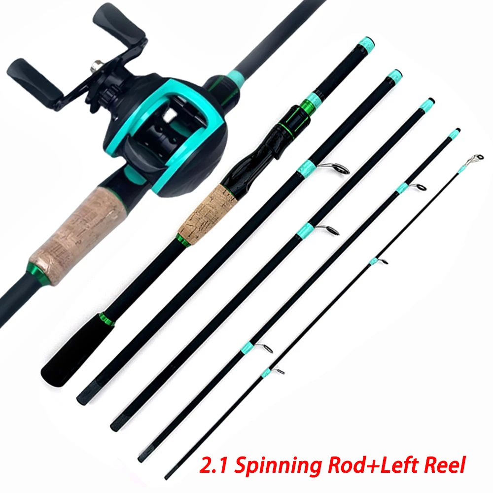 Fishing Rod Reels Combo 4/5Sections ML Action 3.5g-14g Ultralight Trave Rod With Baitcasting Reel Kit Carp Fishing Pesca1.8/2.1m - Image 14