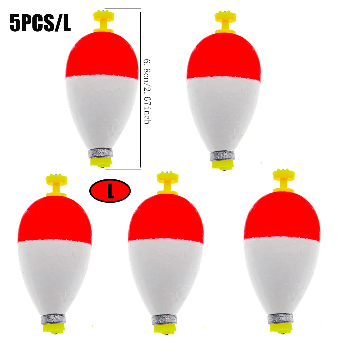 Fishing Bobbers Floats Set Foam Snap on Float Weighted Bobbers Fishing Push Button Snap-on Bobbers Spring Oval Assortment - Image 9