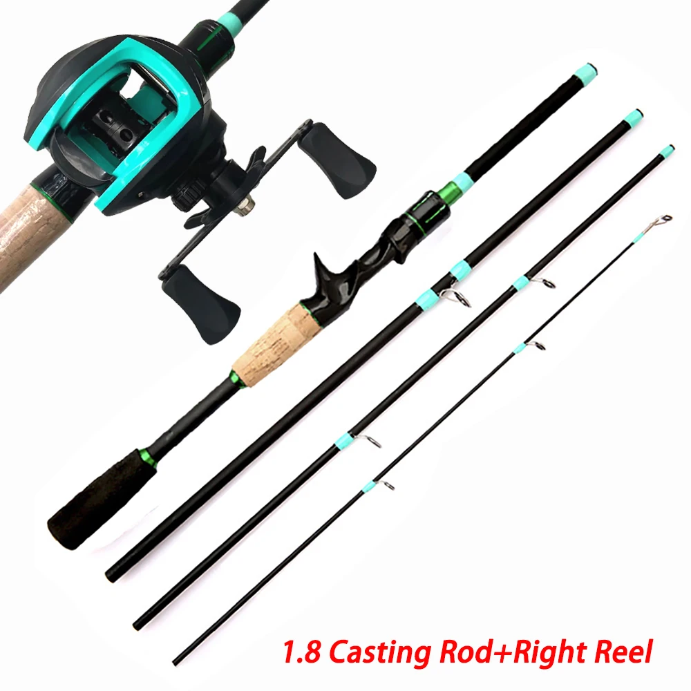 Fishing Rod Reels Combo 4/5Sections ML Action 3.5g-14g Ultralight Trave Rod With Baitcasting Reel Kit Carp Fishing Pesca1.8/2.1m - Image 11