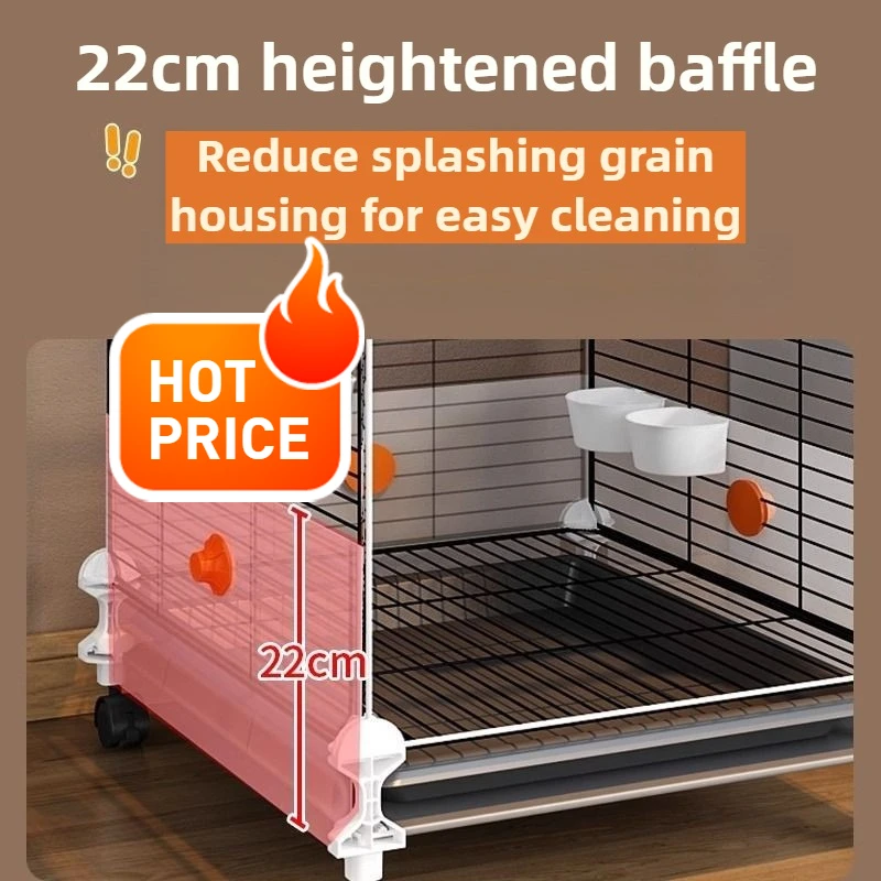 Large Household Bird Cage Set Splash-proof Luxury Parrot Cage Water Feeder Canaries Villa Swing Bird Cages Nest Big Pet Supplies - Image 2