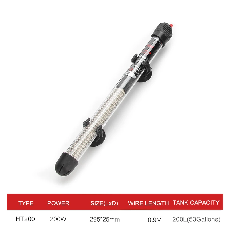 110v-220v Adjustable Temperature Thermostat Heater Rod 25W/ 50W/ 100W/ 200W/ 300W Submersible Aquarium Fish Tank Water Heat - Image 8