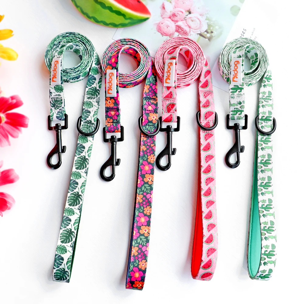 150cm Dog Leash Nylon Print Pet Cat Walking Belt Dogs Cat Lead Rope With Padded Handle for Dogs Cats Bulldog Pug Chihuahua - Image 2