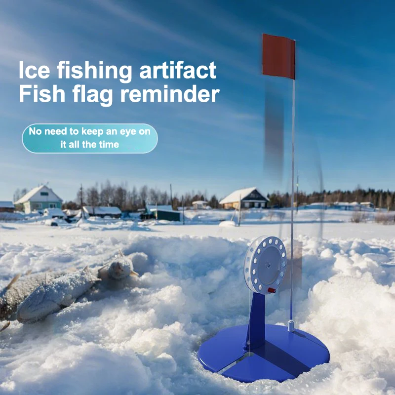 Tough Winter Ice Fishing Rod Tip Up with Handy Flag; Portable Ice Fishing Trappings 1 Set - Image 4