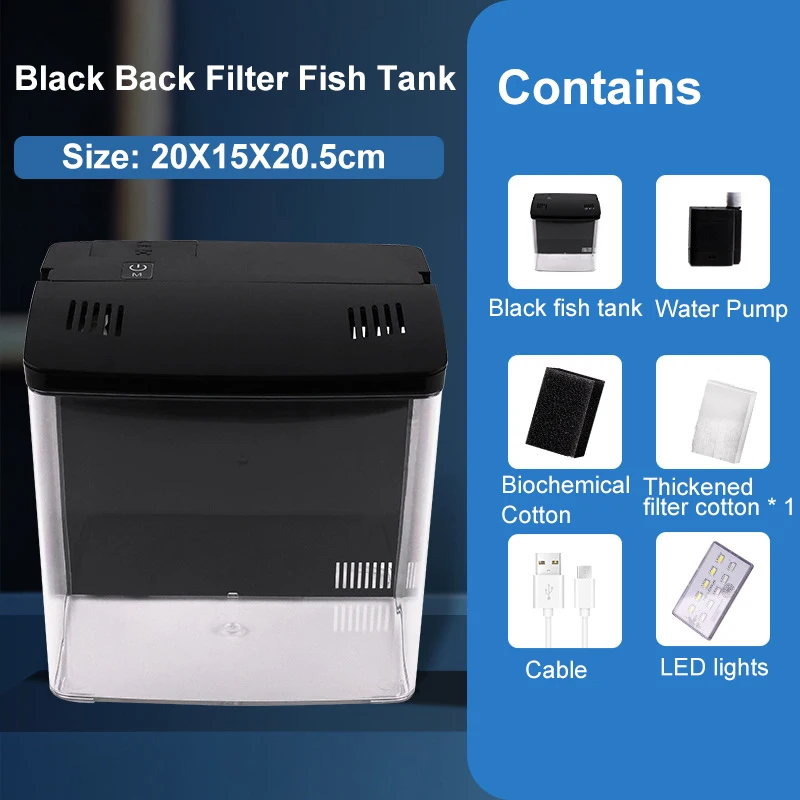 Fish tank living room small mini Douyu tank household tabletop ecological tank self circulating back filter goldfish tank - Image 7