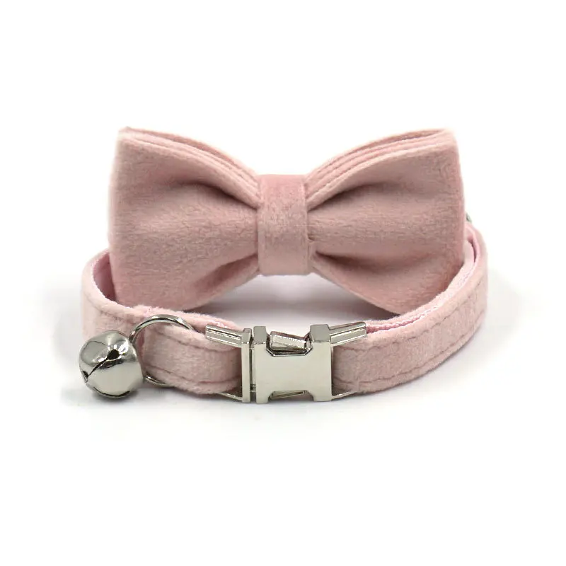 Cat Dog Collars Decorate Bow Around Neck Solid Color Puppy Chihuahua Collars Adjustable Safety Buckle Bow Tie Pets Accessories - Image 4