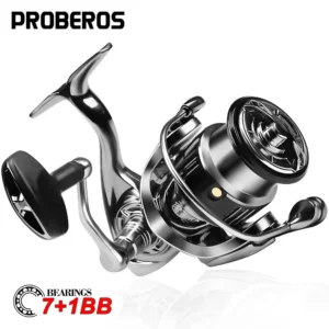 Spinning Reel 1000S 2000S 2500S 3000S Fishing Reel CNC Metal Rocker Arm Casting Reel 5.5:1 Gear Ratio 7+1BB Fishing Tackle