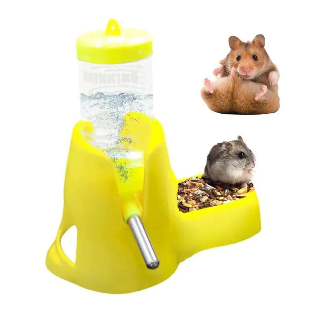Hamster Water Feeder Small Animal Automatic Dispenser Drinking Water Bottle Bowls Dish with Food Container for Guinea Pig Rat - Image 4