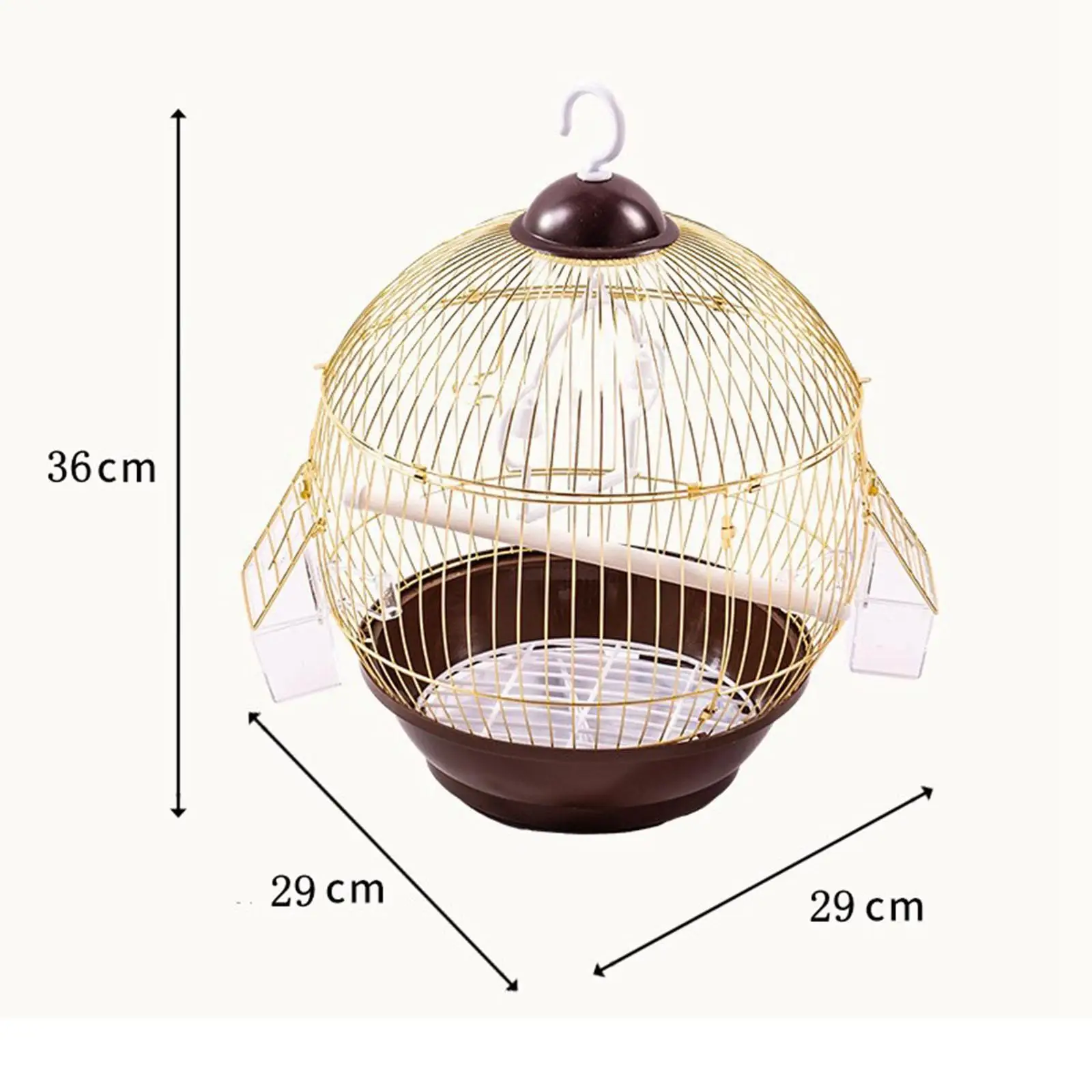 Birdcage with Food Bowl Hanging Indoor Accessories Stand Cage Hanging Cage for Parrot Small Birds Cockatiels Canary Cockatoos - Image 6