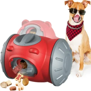 Interactive Dog Feeder Toy Adjustable Treat Dispensing Ball IQ Training Puzzle Game For Boredom Relief And Slow Eating