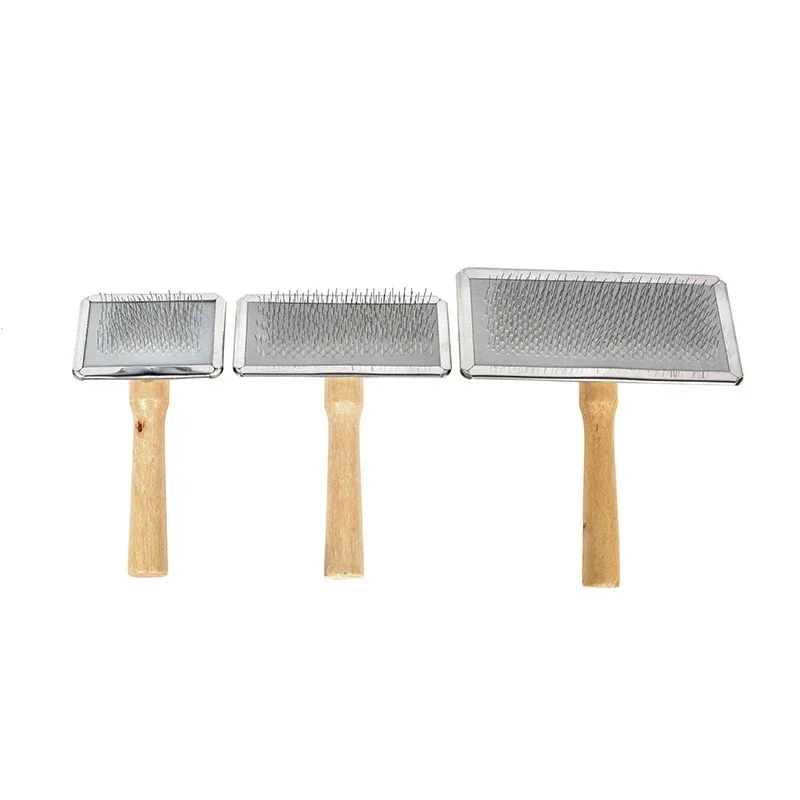 Pet Cat and Dog Grooming Supplies: Hair Remover Brush, Wood Combs, Flea Comb for Shedding - Image 2