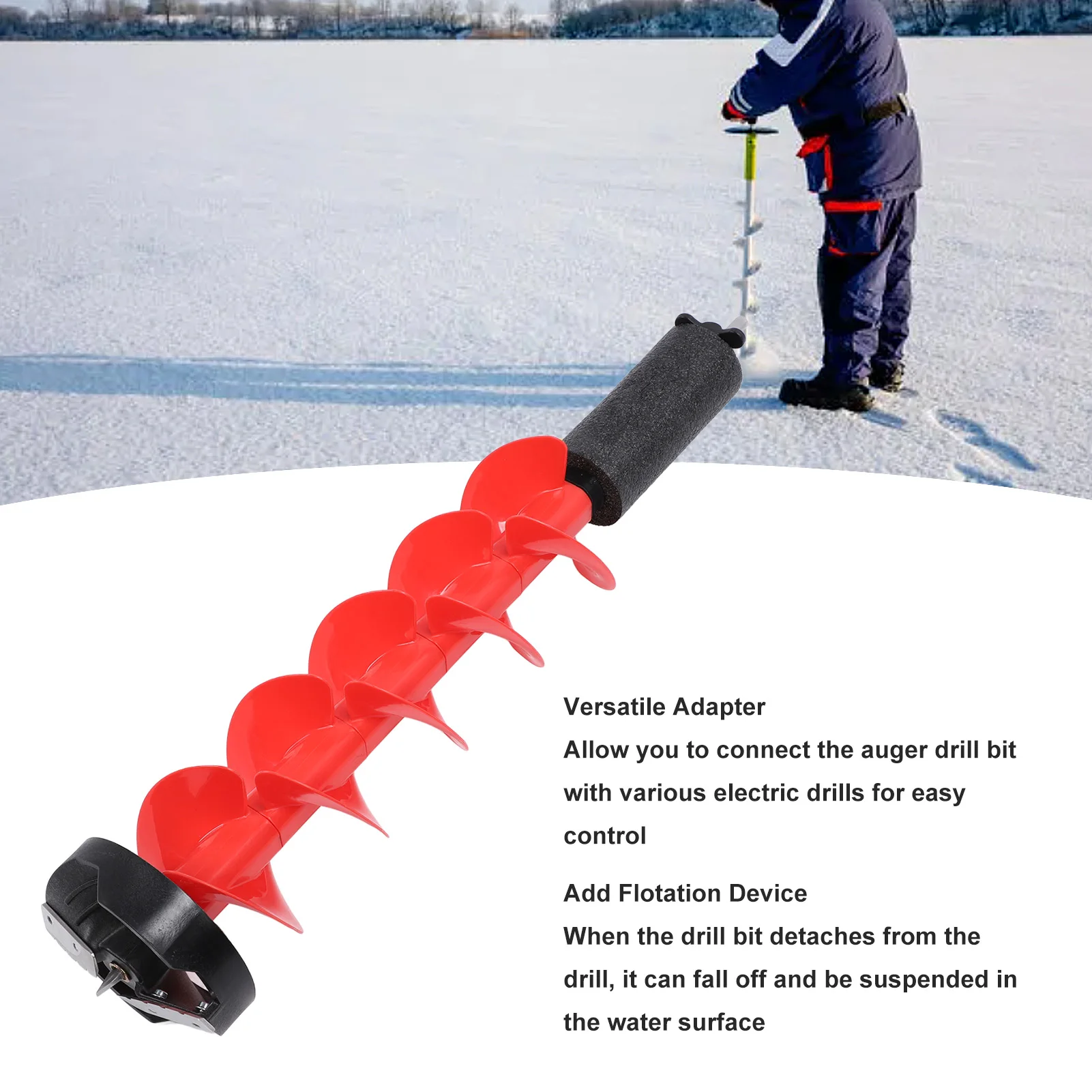 Ice Fishing Auger Ice Auger For Fishing Electric Nylon Corless With Positioning Drill For Enthusiasts Electric Ice Fishing Auger - Image 2