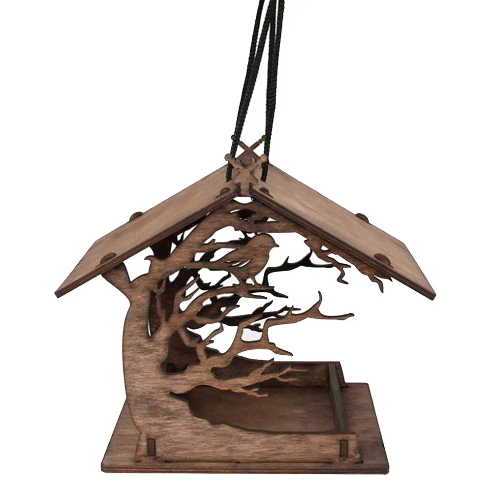 DIY Assemble Wood Birds Food Holder Outdoor Hanging Birds Food Holder Pet Supplies Durable Diy Bird Feeder Garden Decor - Image 6
