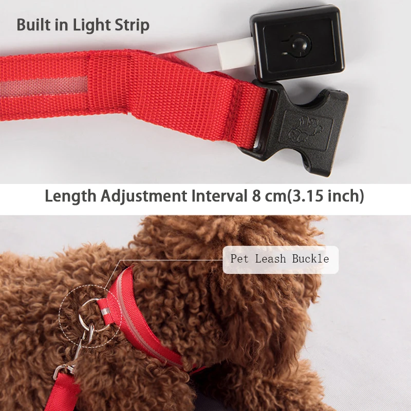 Dog Collar LED Light Electronic Night Safety Anti-Lost Nylon Adjustable Luminous Glowing Collar For Dogs Cats Pet Products Xs-XL - Image 4
