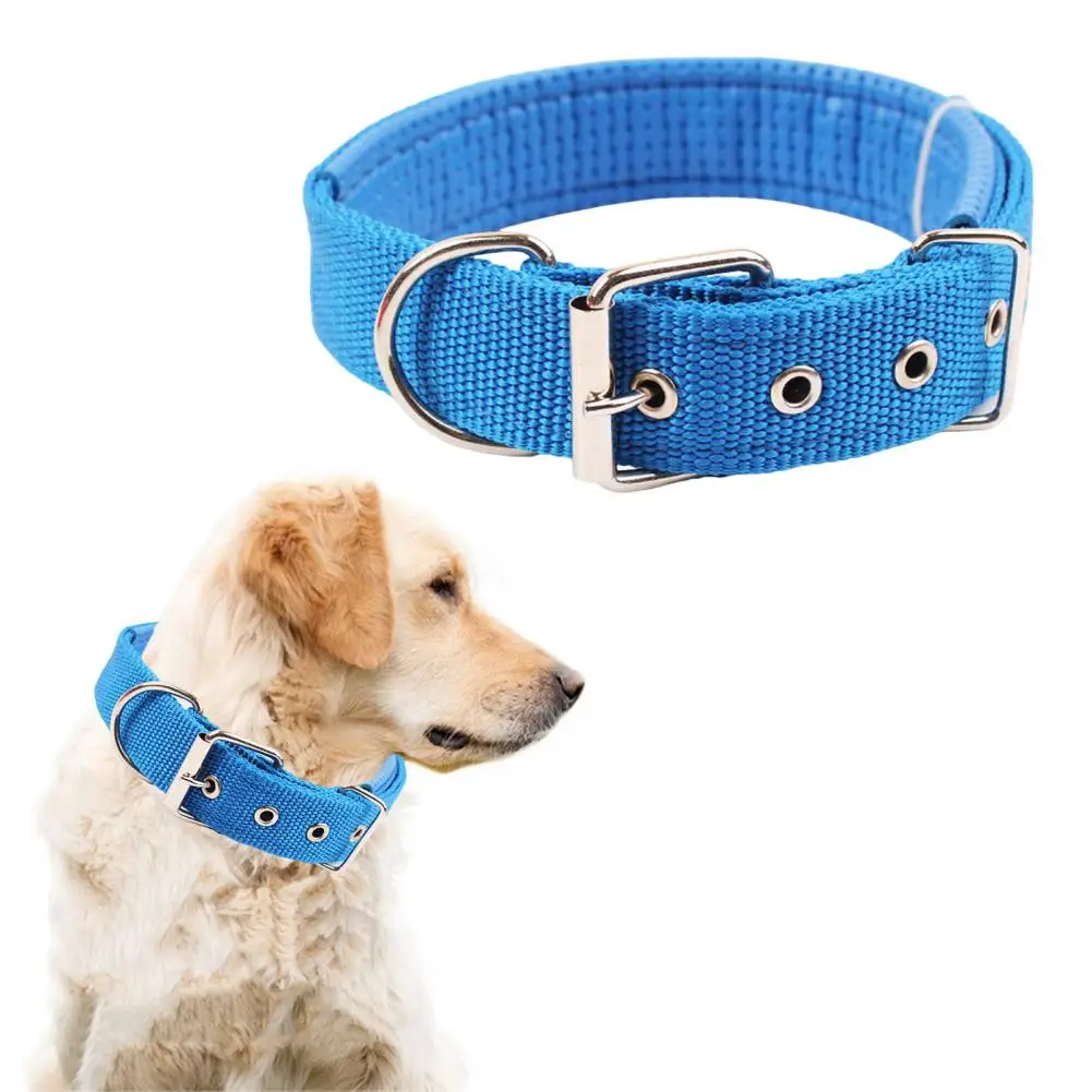 Dog Collars,Nylon,Adjustable Dog Neck Circle,Long-lasting Pet Neck Strap,with Traction Ring,Teddy Keji Pitbull,Pet Supplies - Image 3