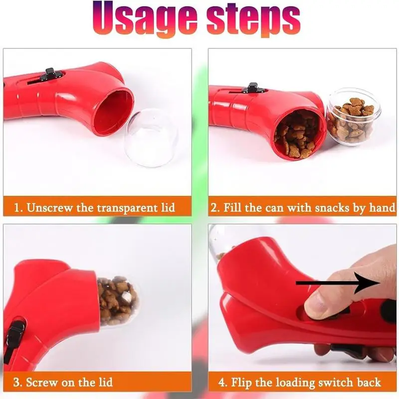 cat Dog Treat Dispenser Launcher Gun Toys Dog Handheld Pet Puppy Food Feeder Toy Puppy Snack Shooter Feeder Dog Interactive Toys - Image 6
