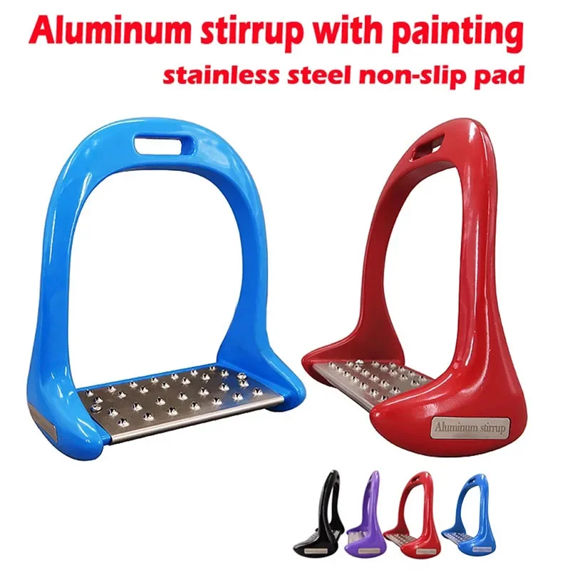 1 Pair Pedal Equipment Horse Stirrups Anti Slip Equestrian Safety Aluminium Alloy Riding Treads Lightweight Outdoor Sports - Image 2