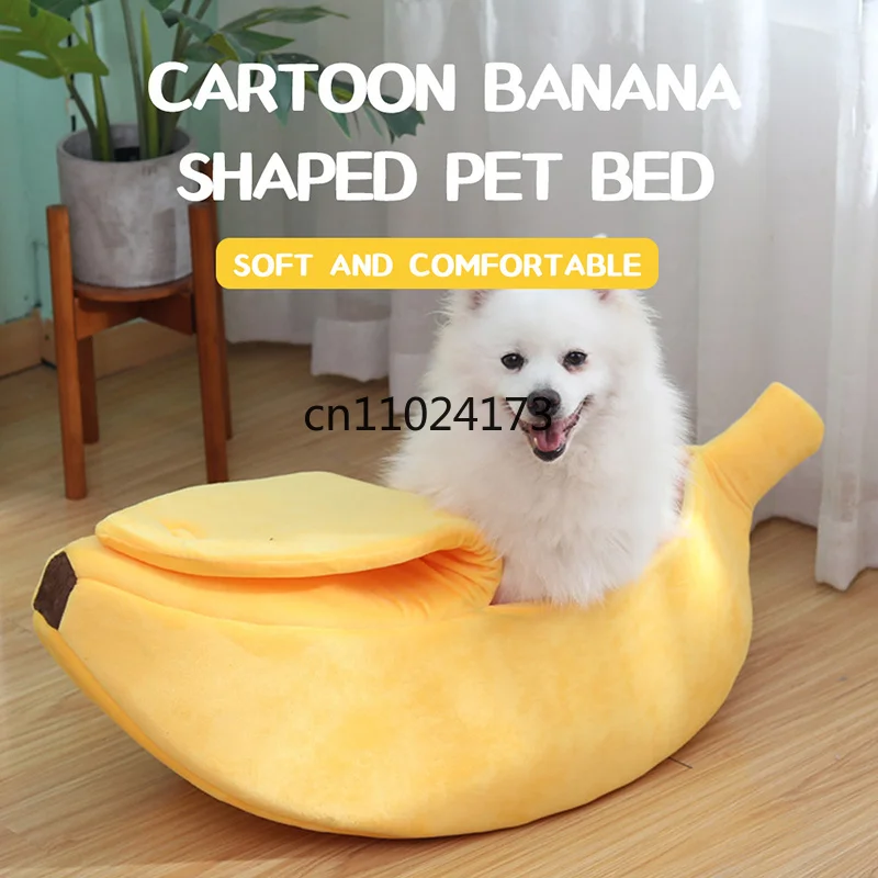 Banana Cat Bed House Funny Cute Cozy Cat Mat Beds Warm Durable Portable Pet Basket Kennel Dog Cushion Cat Supplies Multicolor - Image 3