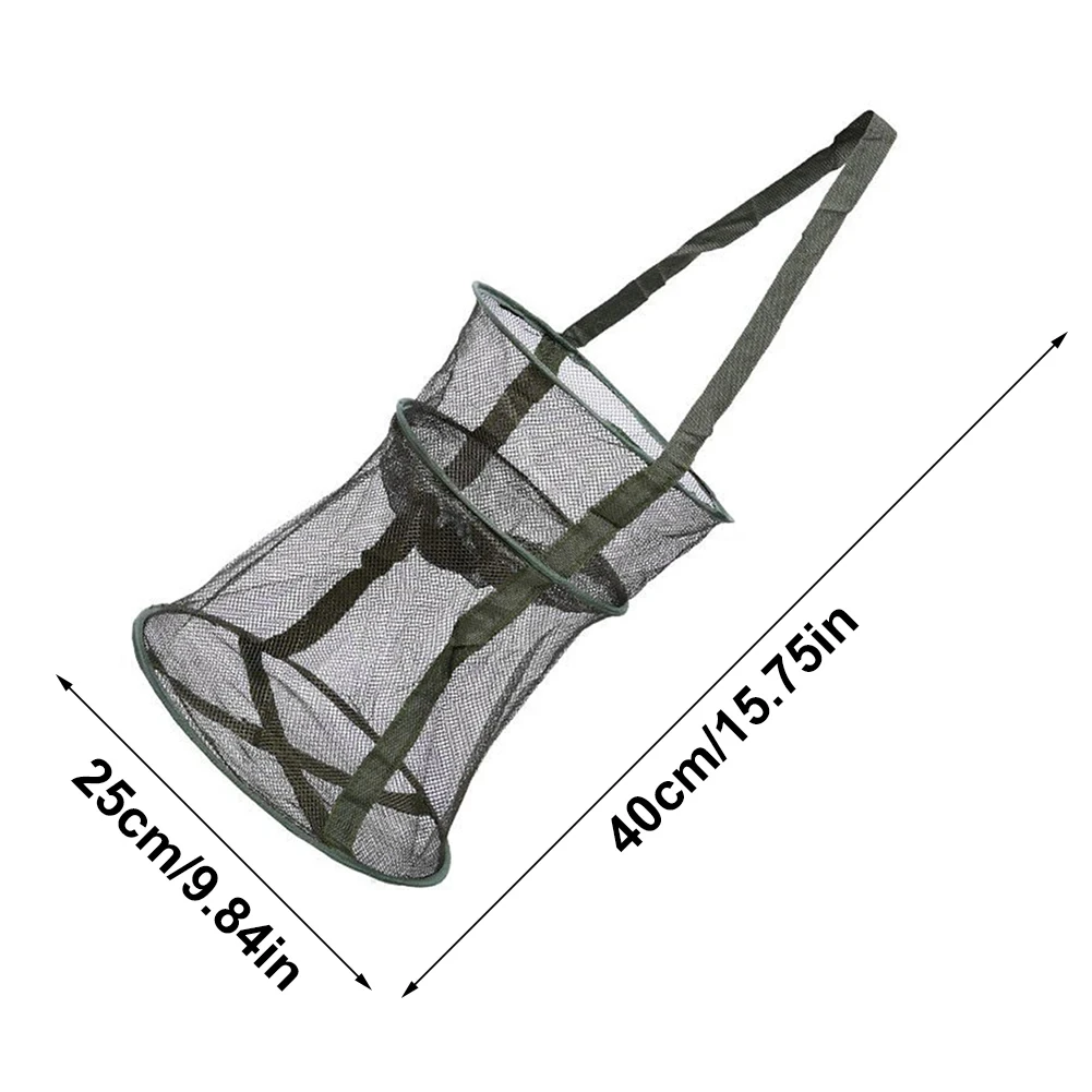 Folding Fishing Net Shrimp Fish Trap Carp Large Creel Feeder Crab Catchers Surfcasting Accessories Cast Network - Image 6